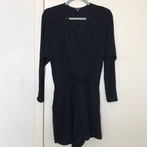 Drop Crotch Black Sparkly Romper